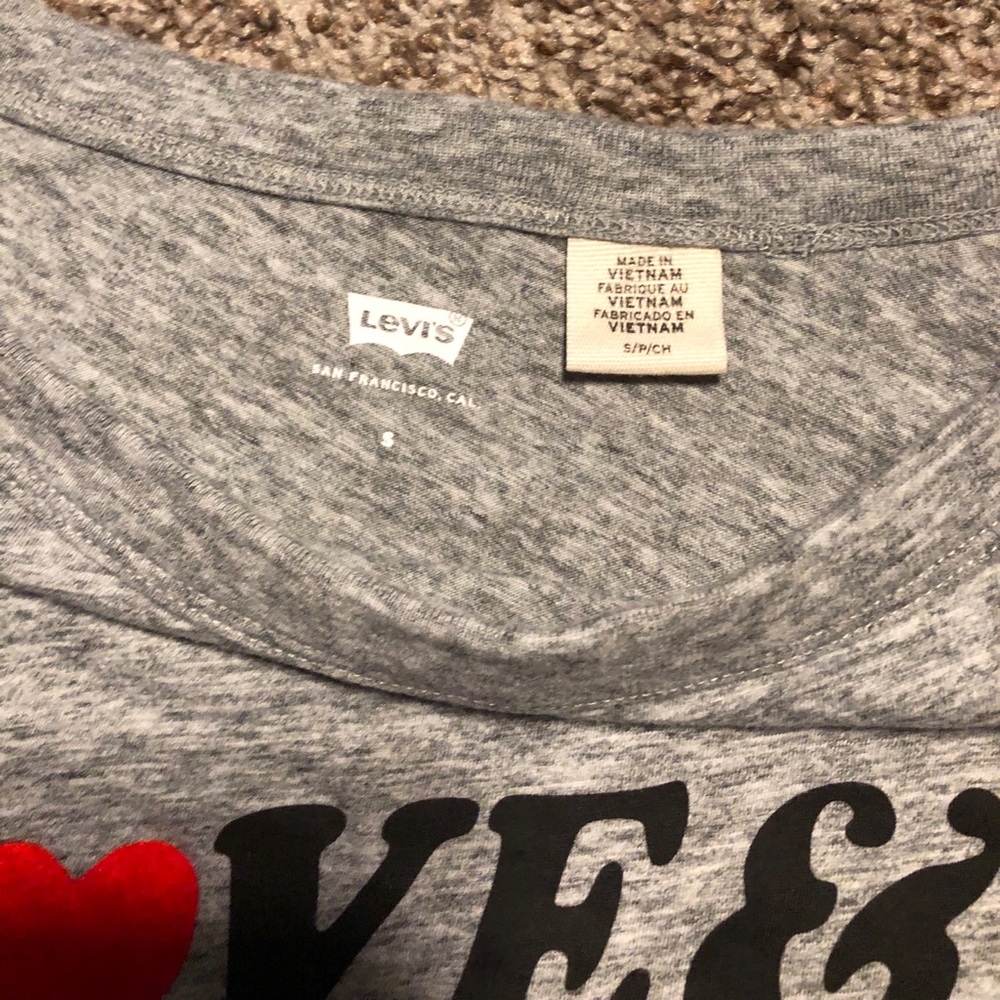 Levi’s 3/4 Sleeve Baseball Tee Red Love & Levi's - Picture 5 of 6